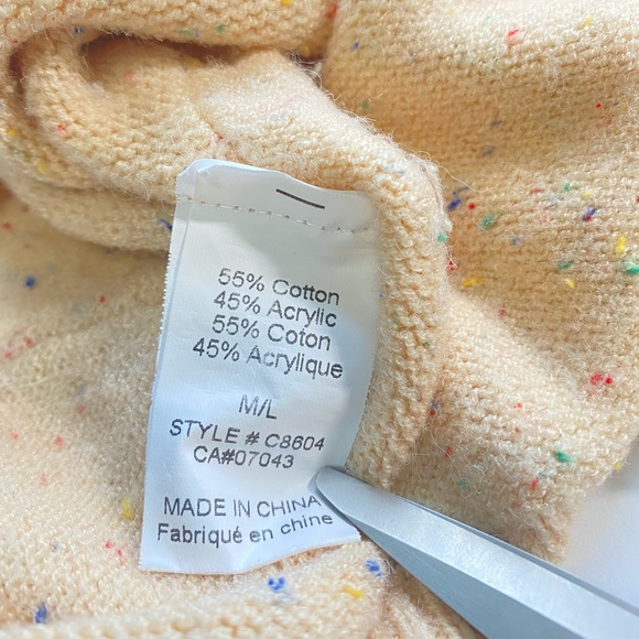 DREAMERS Rainbow Speckled Cream Oversized Comfy Sweater; Women’s Size Med/ Large - Picture 12 of 13